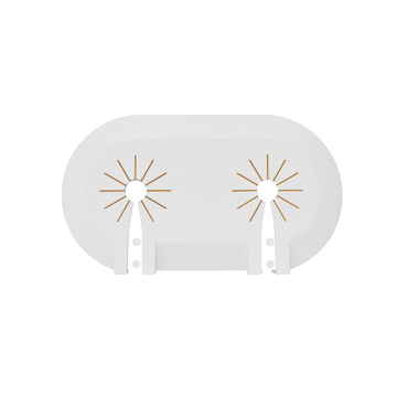 Slika Cevna rozetna dvodelna bela (124)